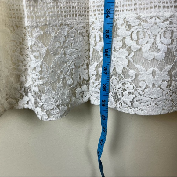 Rebecca Taylor White Silk Layered Effect Floral Lace Combo Dress - Size 8 - Picture 13 of 15